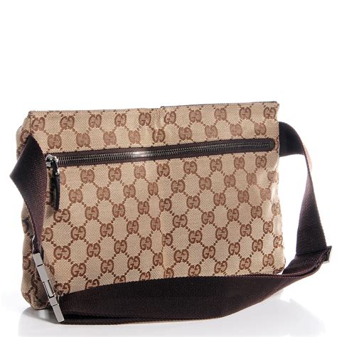 gucci monogram belt bag brown